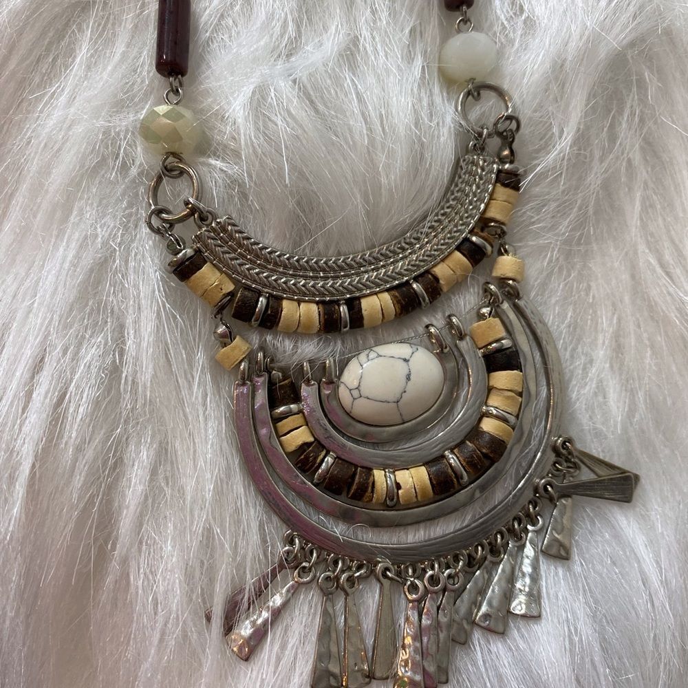 24 Inch Bohemian Statement Necklace and Earrings Set